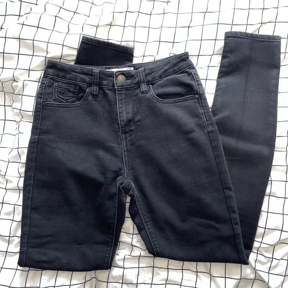 High Waisted Black Skinny Jeans - Picture 3 of 3